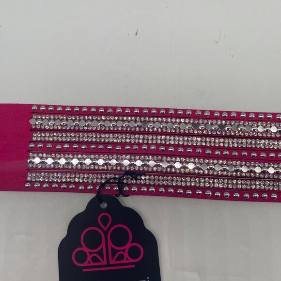 Paparazzi Jewelry All Hustle and Hairspray Pink Urban Bracelet Item 102 - Picture 4 of 9